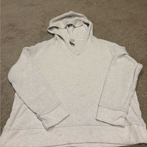 Waffle knit hoodie